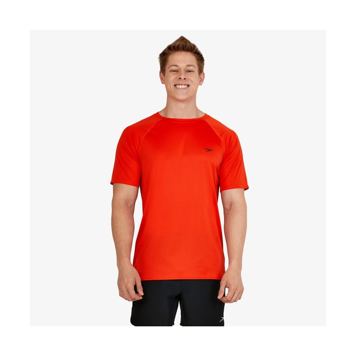Speedo Men's Swim Shirt Easy Short Sleeve Rash Guard