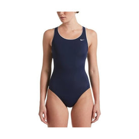 Nike Women's Solid Powerback One Piece Swimsuit  Competition Swimsuits  Nike