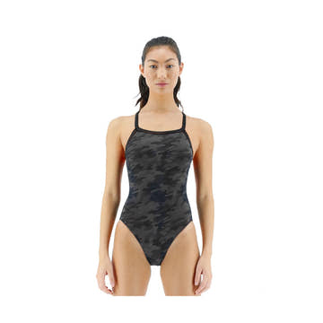 TYR Women's Blackout Camo Diamondfit One Piece Swimsuit  One Piece Swimsuits  Tyr