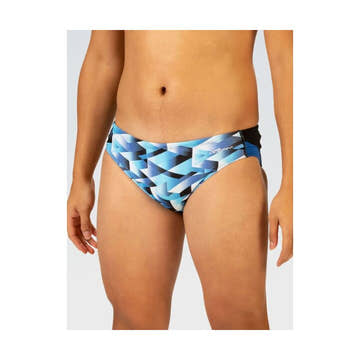Dolfin Reliance Men’s Molten Blue Printed Racer Brief  Swimming Briefs for Men  Dolfin