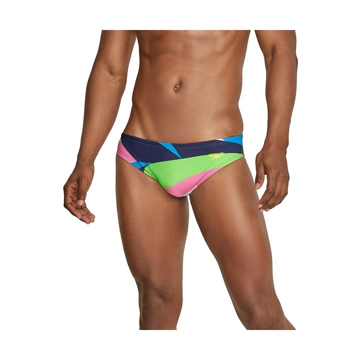Speedo Men's Active Recreation Paradise Painting Solar Brief  Swimming Briefs for Men  Speedo
