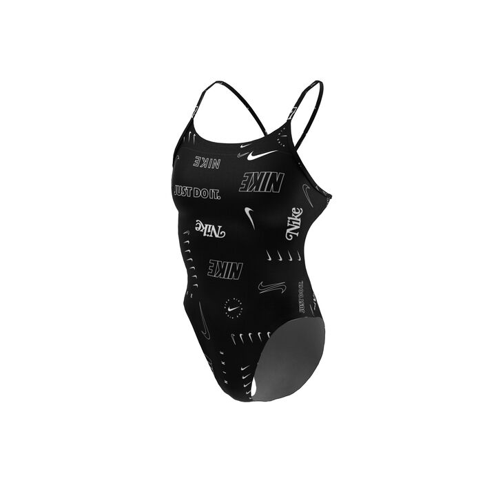 Nike HydraStrong Multi Print Cut Out One Piece Swimsuit | Swim2000.com