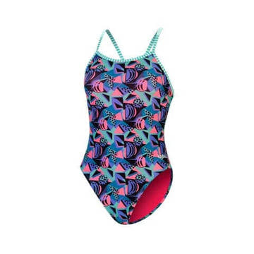 Dolfin Uglies Women's String Back One Piece Swimsuit Fresh Multi  Competition Swimsuits  Dolfin