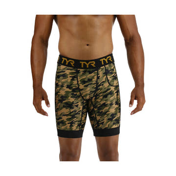 Tyr Men's Terra Camo Compression Short  Compression and Recovery Apparel  Tyr