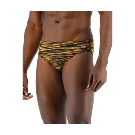 Tyr Men's Fizzy Racer Brief Swimsuit  Swim Team Prints  Tyr