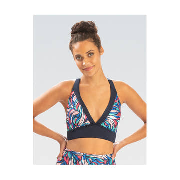 Dolfin Printed V-Neck Bikini Top  Bikini Top  Dolfin