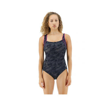 TYR Durafast Elite Women's Square Neck Controlfit Swimsuit - Blackout  Competition Swimsuits  Tyr