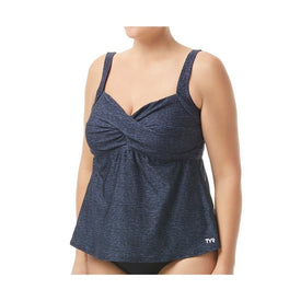 TYR Women's Twisted Bra Tankini Plus - Mantra  Women's Tankini Top  Tyr