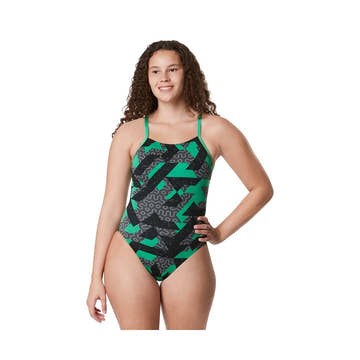 Speedo Women's Endurance Ruse Blocks Flyback One Piece Swimsuit  One Piece Swimsuits  Speedo