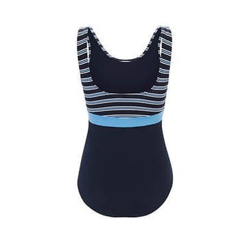 Aquashape Women's Wanderlust Color Block Moderate Scoop Back One Piece Swimsuit Simplicity  One Piece Swimsuits  Dolfin