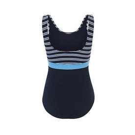 Aquashape Women's Wanderlust Color Block Moderate Scoop Back One Piece Swimsuit Simplicity  One Piece Swimsuits  Dolfin