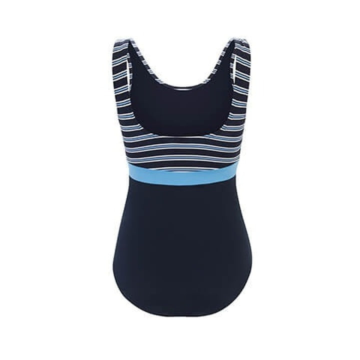 Aquashape Women's Wanderlust Color Block Moderate Scoop Back One Piece Swimsuit Simplicity  One Piece Swimsuits  Dolfin