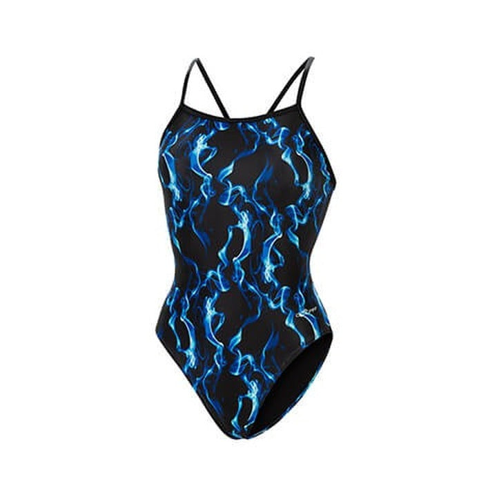 Dolfin Women's Reliance Print DBX Back One Piece Swimsuit Vapor  One Piece Swimsuits  Dolfin
