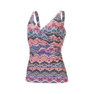 Dolfin Aquashape Wrap Front Tankini Awestruck  Women's Tankini Top  Dolfin