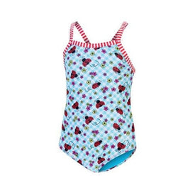Little Dolfin Girls One Piece Swimsuit Blue/Multi  Girls One Piece  Dolfin
