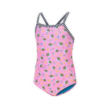 Little Dolfin Girls One Piece Swimsuit Buzy Bee  Girls One Piece  Dolfin