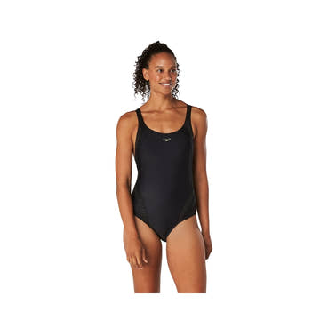 Speedo Women's Swimsuit One Piece Quantum Splice High Cut Solid  Competition Swimsuits  Speedo