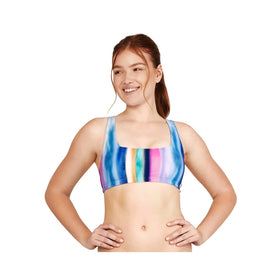 Speedo Women's Standard Swimsuit Bikini Top Adjustable Square Neck  Bikini Top  Speedo