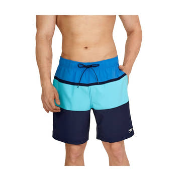 Speedo Men's Standard Swim Trunk Mid Length Redondo Stripe  Boardshorts  Speedo