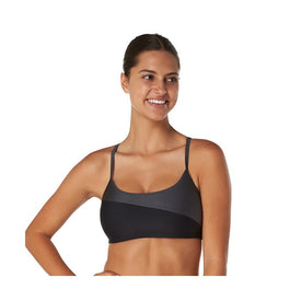 Speedo Asymmetrical Color Block Bikini Top  Bikini Top  Speedo