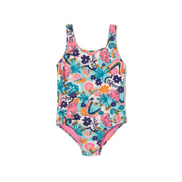 Speedo Print Elastic Back One Piece Swimsuit  Girls Swimwear  Speedo