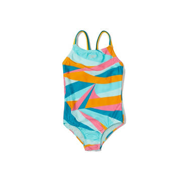 Speedo Female Print Strappy One Piece Swimsuit  Girls One Piece  Speedo