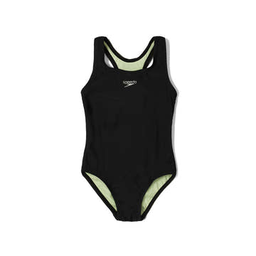 Speedo Solid Racerback One Piece Swimsuit  Girls Swimwear  Speedo
