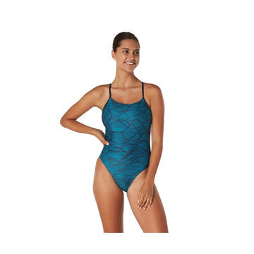 Speedo Printed Relay Back One Piece Swimsuit  One Piece Swimsuits  Speedo