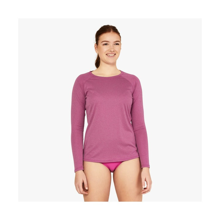 Speedo Heather Long Sleeve Swim Tee  Long Sleeve Rash Guard  Speedo