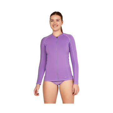 Speedo Full Zip Long Sleeve Color Block Rashguard  Long Sleeve Rash Guard  Speedo
