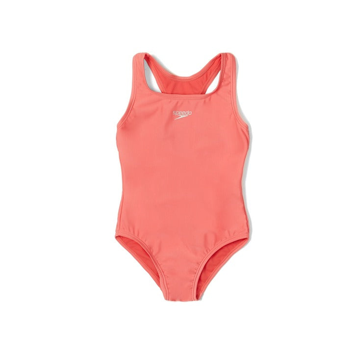 Speedo Solid Racerback One Piece Swimsuit  Girls Swimwear  Speedo