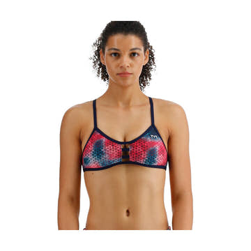 Tyr Women'S Starhex Pacific Tieback Top Durafast Elite  Bikini Top  Tyr
