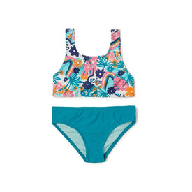 Speedo Logo Elastic Girl's Swimsuit Bikini Set  Girls Bikini Set  Speedo