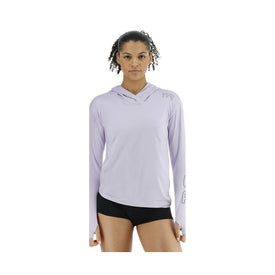 TYR Women's SunDefense Hooded Rash Guard Shirt  Long Sleeve Rash Guard  Tyr