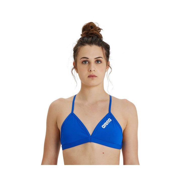 Arena Women Team Swim Top Tie Back Solid  Bikini Top  Arena