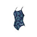 Arena Women's Puzzled Light Drop Back One Piece Swimsuit Extended Colors  Swim Team Prints  Arena