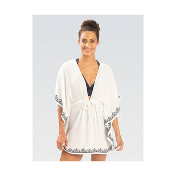 Dolfin Solid Deep V-Neck Kaftan Cover-Up  Cover-ups  Dolfin