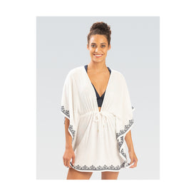 Dolfin Solid Deep V-Neck Kaftan Cover-Up  Cover-ups  Dolfin