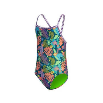 Dolfin Uglies Youth Girls Print 1-Piece Jungle Jam  Dolfin Uglies Swimwear  Dolfin