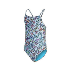 Dolfin Uglies Girl's Off Beat Keyhole Back One Piece Suit Fly Away  Girls One Piece  Dolfin