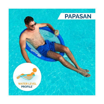 Swimways Spring Float Papasan - Blue with PDQ  Pool Floats & Loungers  Swimways