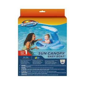 Swimways Sun Canopy Baby Boat Whale  Infant Floats  Swimways
