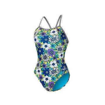 Dolfin Uglies V-2 Back One Piece Swimsuit Floral Pop  Dolfin Uglies Swimwear  Dolfin