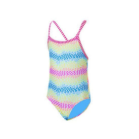 Dolfin Uglies Youth Girls Print 1-Piece Rainbow Check  Dolfin Uglies Swimwear  Dolfin