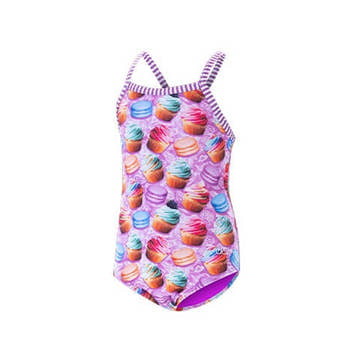 Little Dolfin Girls One Piece Swimsuit Bon Appetit  Girls One Piece  Dolfin
