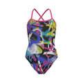 Speedo Women's Printed Double X Back One Piece Swimsuit Extended Colors  One Piece Swimsuits  Speedo