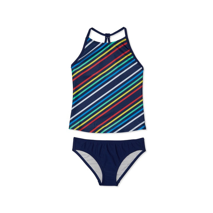Speedo Girls' Print High Neck Tankini Set  Girls Tankini  Speedo