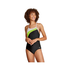 Speedo Women's Color Block Flyer One Piece Swimsuit  One Piece Swimsuits  Speedo