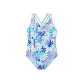 Speedo Print Shimmer Strap One Piece  Girls Swimwear  Speedo