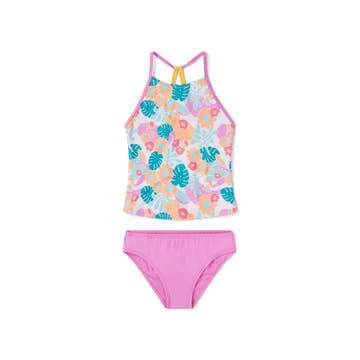 Speedo Girls Print High Neck Tankini Set  Girls Tankini  Speedo